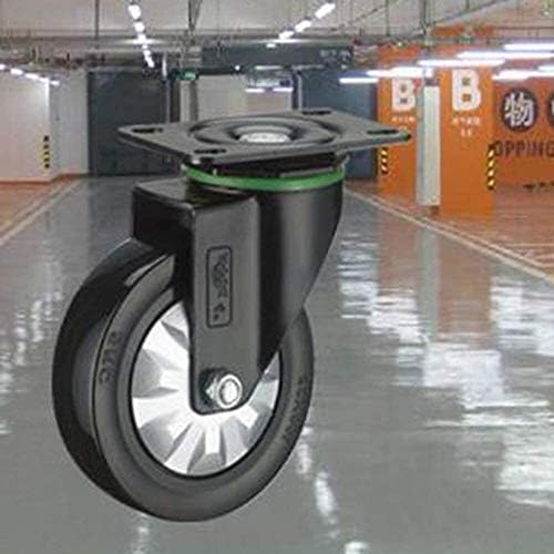 Комплект ролки HAOKTSB, Въртящи се колела с плъзгане заключване, Безшумни полиуретанови колела без маркировка, дизайнерски