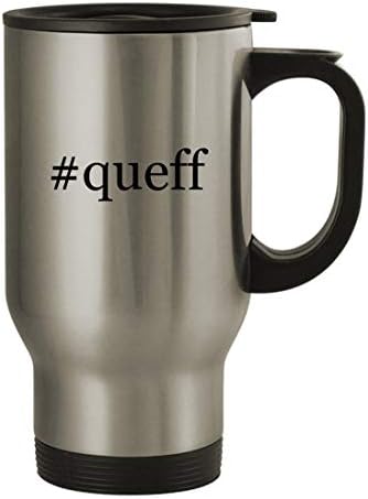 Подарък дрънкулки #queff - Пътна Чаша от Неръждаема Стомана с тегло 14 грама, сребрист