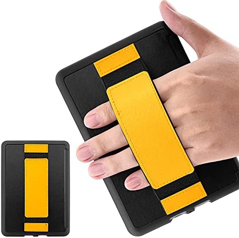 Калъф за Kindle Paperwhite 5 (подходящ за новия 11-то поколение 2021) - Сверхпрочный устойчив на удари калъф с каишка за ръка (жълт)