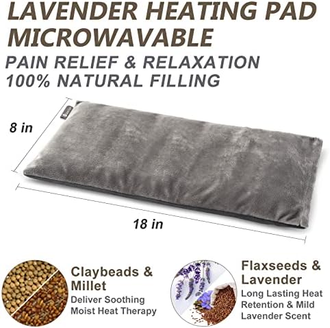 Топло за микровълнова печка RelaxCoo с стирающимся калъф 8 * 18 , която е Подходяща за микровълнова фурна, за облекчаване на болки в шията, раменете, Гърчове, болки в гърба,