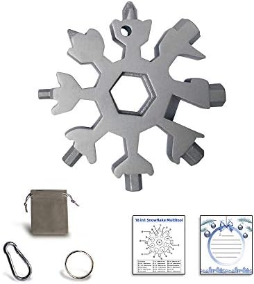 Подаръци OCACA за татко, Мультитул Снежинка 18 в 1, Джобен размер Гаечен Ключ с няколко Отвертками от неръждаема стомана, Ръчни Инструменти за мъже и момчета, подарък за