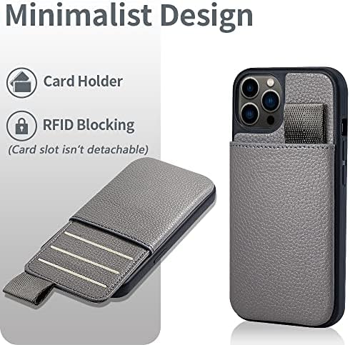 Чанта-портфейл LAMEEKU, съвместим с iPhone 12 Pro и дизайн за iPhone 12, Калъф-визитница с отделения за кредитни карти,