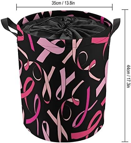 Лента Кръгли Торби за дрехи От Рак на млечната жлеза, Водоустойчив Кошница За Съхранение С Дръжки И Затварящ на Шнур