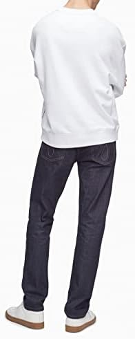 Мъжка френска Махровая тениска с логото на Calvin Klein с дълъг ръкав и кръгло деколте
