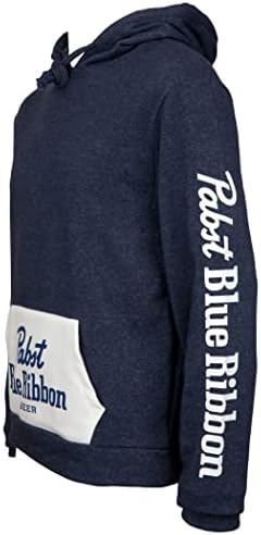 Hoody с джоб и логото на Brew City Beer Gear Pabst Blue Ribbon с Вътрешен Модел