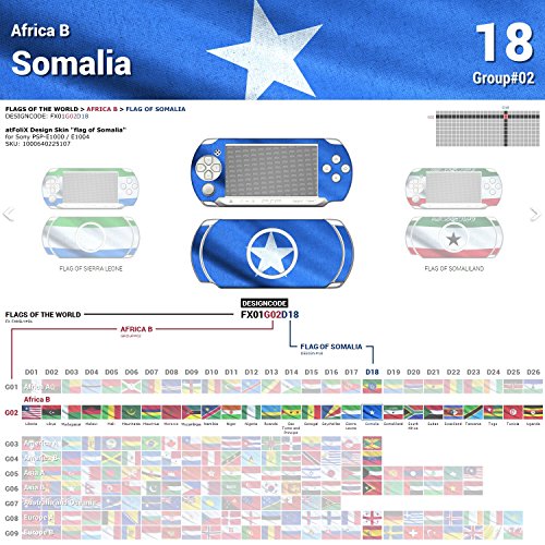 Sony PSP-E1000/E1004 Дизайн на Корицата знаме на Сомалия Стикер-стикер за PSP-E1000/E1004