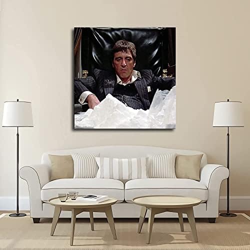 Тони Монтана Човек с белег Платно Художествен Плакат И Стенни Художествена картина Принт Модерна Семейна Спалня Офис