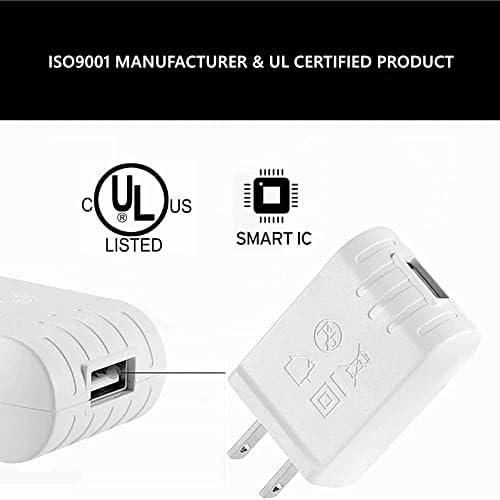 Сертифициран UL захранващ Адаптер 5V 1A USB Стенно Зарядно Устройство 1000mA Източник на захранване dc Съвместим с всички USB-фоно свещи 5V-1A Тип A, 5 бр.
