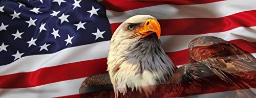 Американският Флаг на САЩ Eagle Pick-UP Truck Графична стикер На задното Стъкло От перфорированного винил (на Малката 55 x 15)