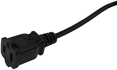 Кратък удължителен кабел, Удължител с дължина 3 Метра, Черен за помещения, Малки Пълнители, Поляризирана американски