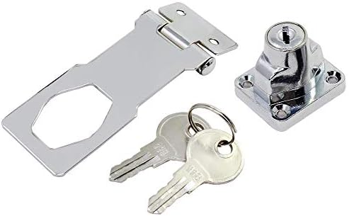 Засовной заключване BTMB с ключ 2,5-Инчови Затвори с Винтовым монтиране на малки врати В опаковка от 2 еднакви брави