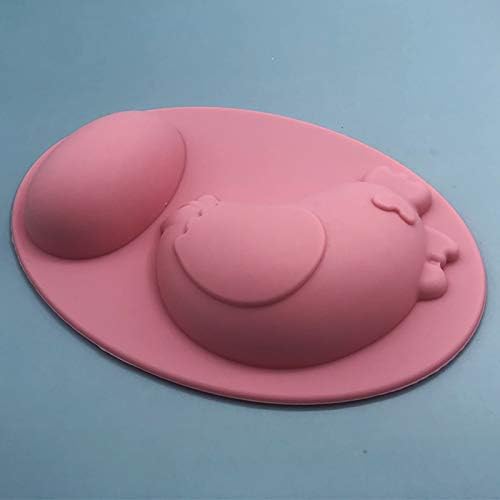 BLMIEDE Пиле Великден Ароматерапевтични Торта Свещ Овално Сапун Яйца Силиконова Форма За Торта свети Валентин Силиконови форми (Розово-A, Един размер)