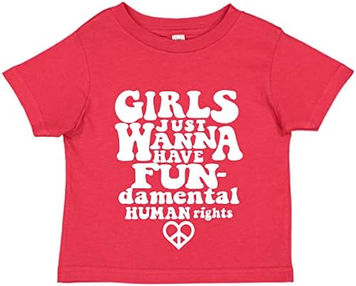 Тениски и Траки За момичета, Които Просто Искат да се Забавляват -Тениска Damental Human Rights Бебе За Бебета и малки