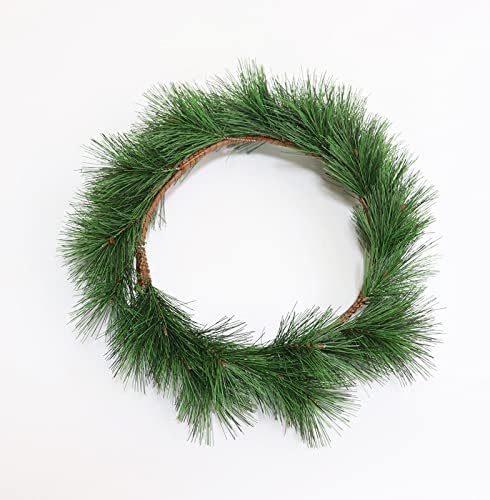 ALAXI Коледна Украса PVC Борова Игла, Пръстен Коледно Дърво Материал Плот с Зелена Коледа Бръшлян Коледен Кръг от Голям Зелен Размер