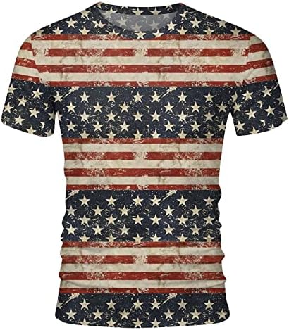 Тениски с Флага на сащ HSSDH за Мъже, Мъжки Ризи с Графично Изображение на Знамето на САЩ в Звездната Ивица, Патриотическая