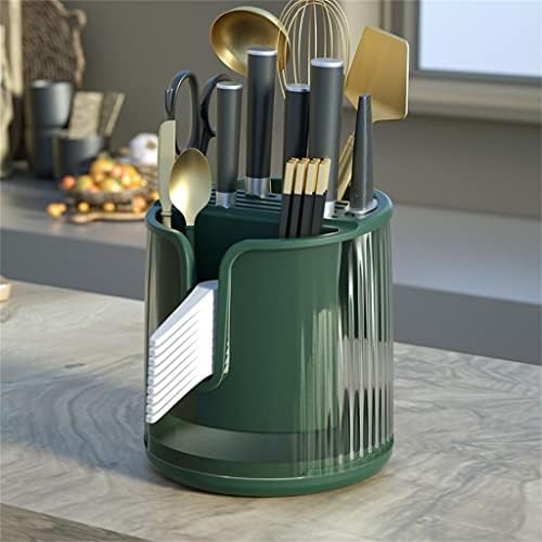 SDFGH Кухненски въртяща стойка за ножове, рафтове за съхранение, многофункционален настолен титуляр за кухненски ножове