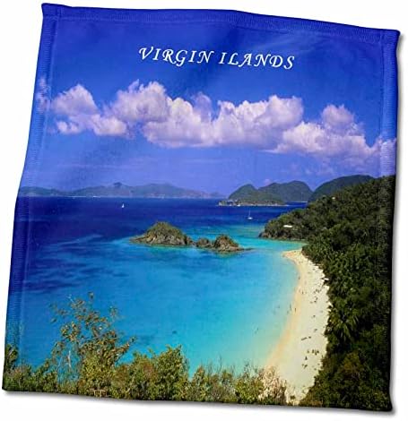 3dRose Florene Свята Екзотични места - Вирджински острови Багажника-Bay - Кърпи (twl-80547-1)