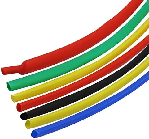 Свиване на тръба с дължина 1 метър 2: 1 Набор от прозрачни термоусадочных тръби лепило Лепило 1,2,3,5,8 мм, 10 мм, pvc, Бяла свиване кабелна втулка (Цвят: 1 м червени на цвят, с ?