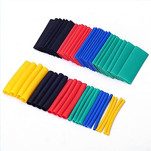 Комплект автомобилни кабели и кабелни тръби, свиване тръба, опаковъчен ръкав, 8 размери, 328 броя на смесени цветове (Цвят: 328 броя)