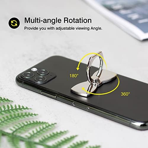 [2] Ультратонкая поставка за пръстени за мобилен телефон с блестяща пеперуда, въртяща се на 360 градуса и регулируема на 180 градуса поставка за пръстени за пръстите с ?