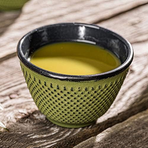 Чаша за чай от зелен чугун Tetsubin обем 4 грама - Наставка - 3 x 3 x 3 1/4 - кутия за 2 порции - Прибори за хранене