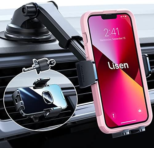 Закопчалка за телефон на GERI за автомобил, съвместимост с автомобилния телефон на таблото, Кола закопчалка за iPhone,