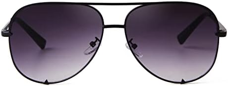 ADE WU Ретро Големи Слънчеви Очила-Авиатори за Жени, Класически Черни Златни Метални Vintage Слънчеви Очила Big Pilot