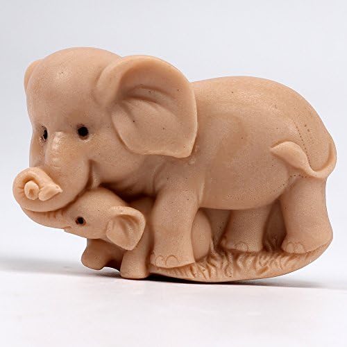 Форма за Сапун Майка и един слон теле, Силиконови Форми Слонът за украса на Торта с Шоколадов Фондан, Изкуството на детската