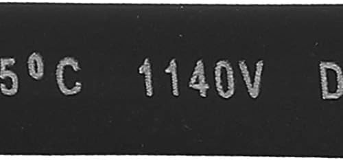 Нова Polyolefin Свиване тръба Lon0167 с Диаметър 8 мм и дължина 1 м, черна В съотношение 2:1 (Полиолефин Durchmesser