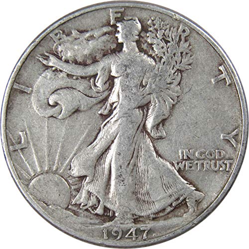 1947 Liberty Walking Полдоллара F Глоба 90% Сребро 50c Монета на САЩ са подбрани