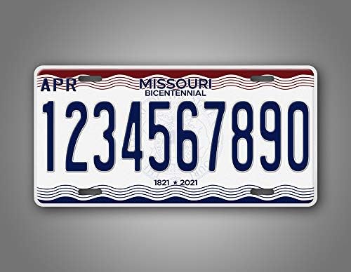 SignsAndTagsOnline Индивидуални Двестагодишният Регистрационен номер от щата Мисури MO Реплика Персонализиран Текст Новост Авто Етикет