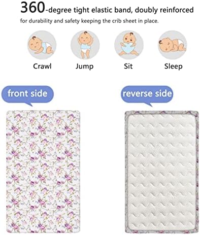 Кухненски Кърпи за яслите в винтажной Розова Теми Портативни мини-Чаршафи за легла, Кърпи за матрак за деца - Отличен за стая на момче или момиче, или на детето, 24 x 38,