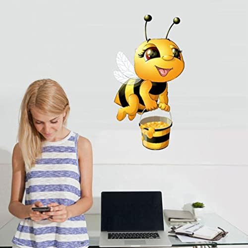 Gadpiparty 2 бр. стикери за стена с пчели, Мультяшные 3D Стикери с Пчели, Жълти Стикери за стена с Пчели за Момичета