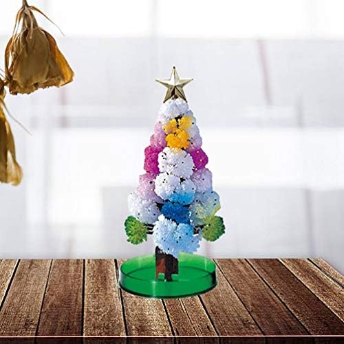 Amosfun Коледно Дърво, Отглеждане на Дърво на Желанията Вечерни Декор Коледна Елха Модел Играчки за Дом, Офис, Магазин,