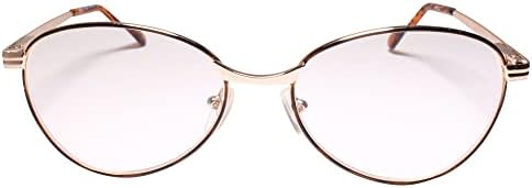 Класически Реколта Ретро Кутия Шарнирные Златни Овални Очила за четене 2.00