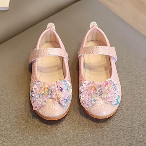 Qvkarw/ Модни Летни Детски Сандали, Ежедневни обувки за момичета, Лека обувки на равна подметка, Разноцветни Кристали, Обувки за плуване за деца (Розово, 7 бр. за деца)