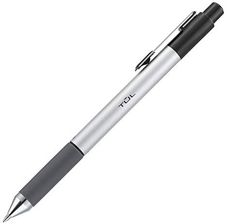 Химикалка писалка TUL BP3, прибиращ се, острият ръб, 0,8 мм, сребрист корпус, черно мастило, опаковки от 12