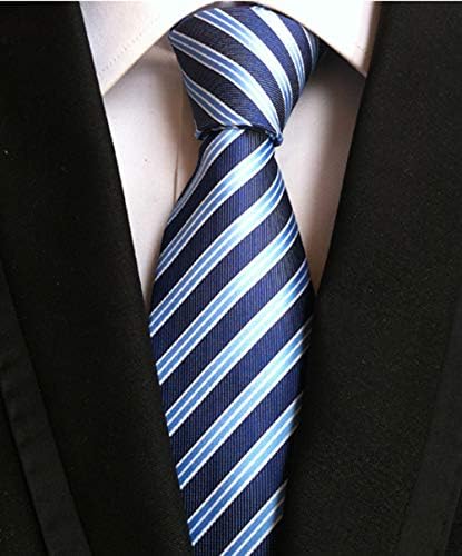 Secdtie Комплект от 4 Класически мъжки вратовръзки в клетката в ивица от Жаккардовой плат за официални партита