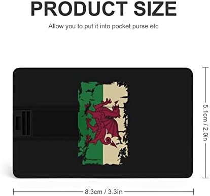 Флаг Уелс Гръндж USB 2.0 Флаш Устройства, Памет във формата На Кредитна карта