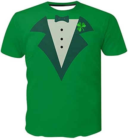 DSODAN, мъжки тениски, на Деня на Св. Патрик, По-Мръсни, с къс ръкав, Зелени Тениски с шарени Забавни Джуджета, тениска