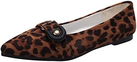 Официалната дамски Ежедневни Обувки на висок ток с Леопардовым принтом, Дамски Обувки, Тънки обувки, Работни Обувки с