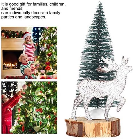 Малки Декорации от бял Бор, Имитация на Бор Коледната серия, с Елени, Ретро Декорация от Дърво и желязо, в стила на Бор