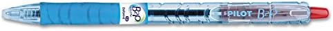 PILOT B2p Bottle-Химикалка писалка с 2 Дръжки от Рециклирани материали, Прибиращ се, Средният размер на 1 Мм, с Червено