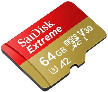 SanDisk Extreme (UHS-1 U3 / V30) Карта с памет A2 64GB microSD (2 опаковки) за екшън камерата GoPro Hero 10 Black Hero10