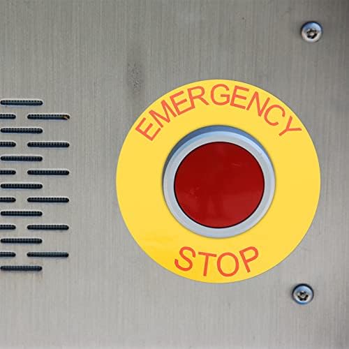 Капачка бутон за Аварийно спиране TEHAUX, 10шт Знак за Аварийно спиране 23 мм Вътрешен Диаметър Знак за Аварийно Спиране