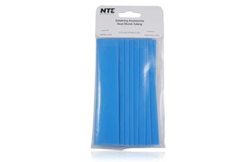 Свиване тръба NTE Electronics 47-20906-BL, Тонкостенная, коефициент на свиване 2: 1, диаметър 3/4 инча и дължина 6 см, синя (опаковка от 10 броя)