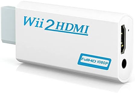 Конвертор Wii през HDMI Изхода на Видео, Аудио Адаптер, аудио изход Wii2HDMI 3.5 мм Поддържа 720/1080P, съвместима с Nintendo във всички режими на показване на Wii