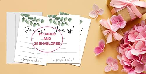 Покани картички Join Us в пликове - Зелени Покани, картички за всички поводи, сватбени, Участието, коктейл, парти в чест на младоженци или за раждане на детето и рождени?