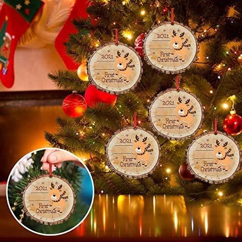 Записана Коледно Дърво, Акрил Окачване 2021 Украса За Коледната Елха Миниатюрни Украса за Великден Елхи (A, Един размер)