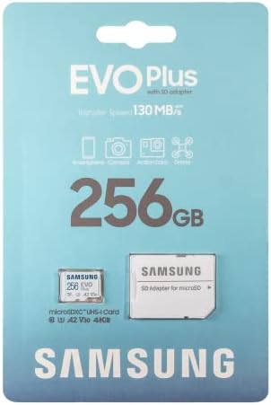 Карта Samsung EVO + Plus 256GB microSDXC UHS-I Работи с Samsung Galaxy Note 20 Ultra, Note 10 Lite (MB-MC256KA) в комплект